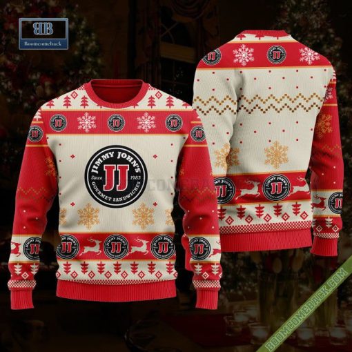 Jimmy John’s Reindeer 3D Ugly Christmas Sweater