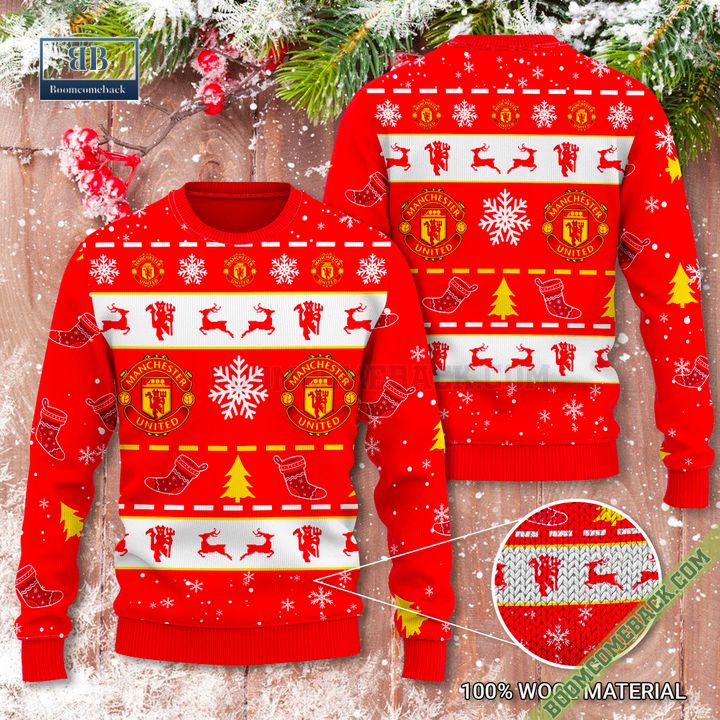 manchester united fc ugly christmas sweater 2022 1 ju2Xc