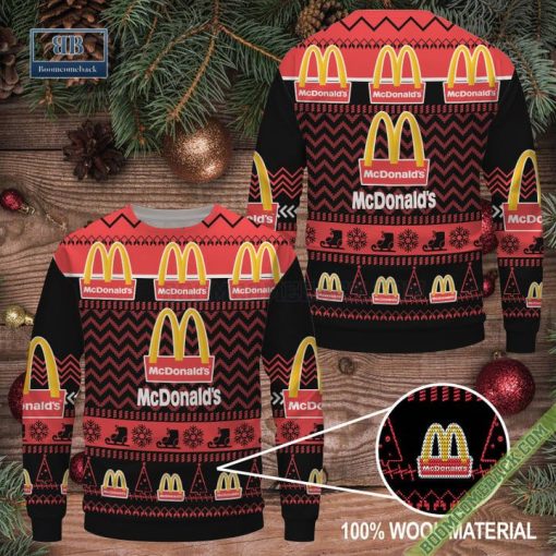McDonald’s Logo Pattern Ugly Christmas Sweater