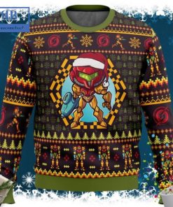 Metroid Santa Samus Aran Ugly Christmas Sweater