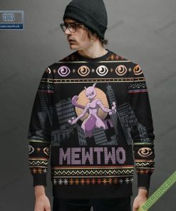 mewtwo pokemon psychic kaiju ugly christmas sweater 5 a3m55