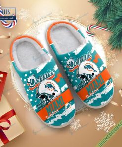 miami dolphins christmas indoor slippers 5 98xX8