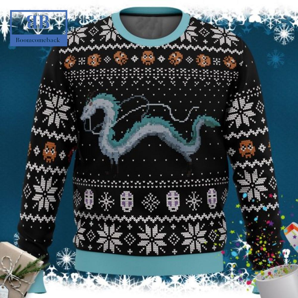 My Neighbor Totoro Dragon Black Ugly Christmas Sweater