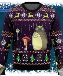 My Neighbor Totoro Rain Purple Ugly Christmas Sweater