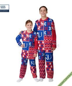 ncaa kansas jayhawks family pajamas set 7 AHbmM