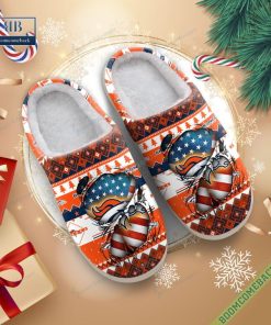 NFL Denver Broncos Christmas Indoor Slip On Slippers