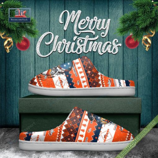 NFL Denver Broncos Christmas Indoor Slip On Slippers