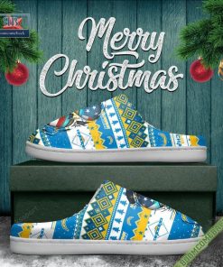 nfl los angeles chargers christmas indoor slip on slippers 5 sIoNU