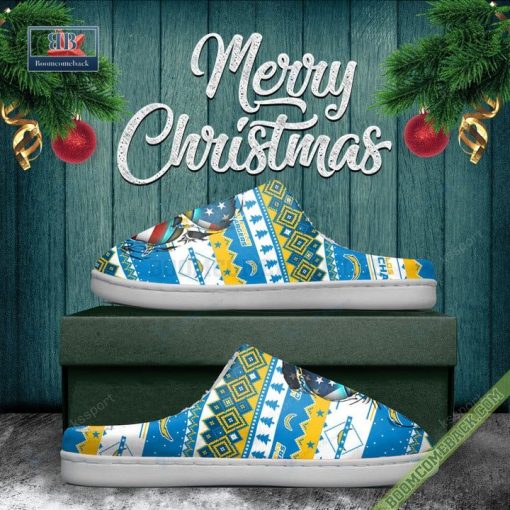 NFL Los Angeles Chargers Christmas Indoor Slip On Slippers