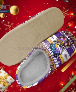 nfl minnesota vikings christmas indoor slip on slippers 3 Qbika