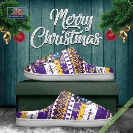 NFL Minnesota Vikings Christmas Indoor Slip On Slippers