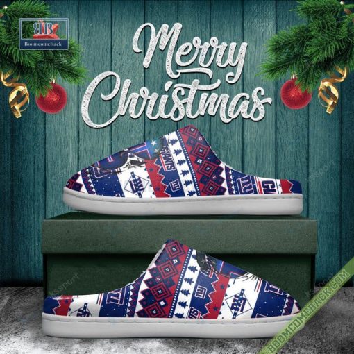 NFL New York Giants Christmas Indoor Slip On Slippers