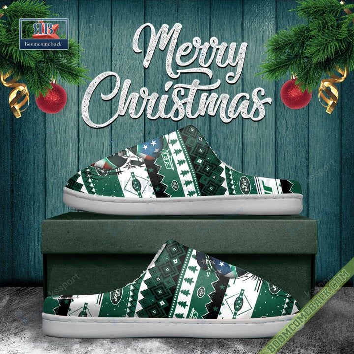 NFL New York Jets Christmas Indoor Slip On Slippers
