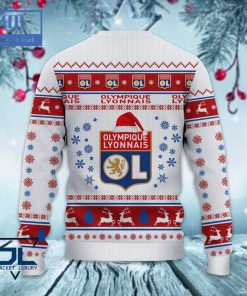 olympique lyonnais santa hat ugly christmas sweater 5 TYc7D