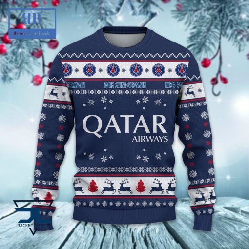 Paris Saint-Germain Santa Hat Ugly Christmas Sweater