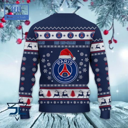 Paris Saint-Germain Santa Hat Ugly Christmas Sweater
