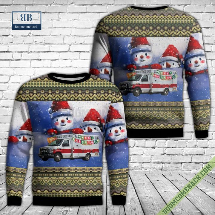 Pennsylvania, Shenandoah Community Ambulance Ugly Christmas Sweater
