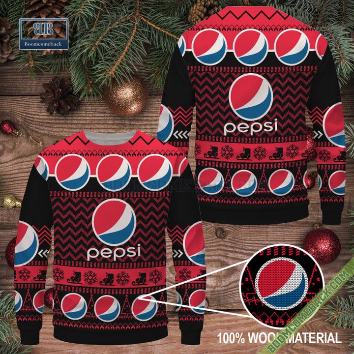 Pepsi Logo Pattern Ugly Christmas Sweater