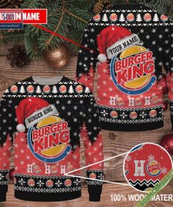 Personalized Burger King Ho Ho Ho Ugly Christmas Sweater