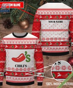 Personalized Chili’s Restaurant Ugly Christmas Sweater