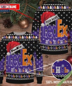 Personalized FedEx Ho Ho Ho Ugly Christmas Sweater