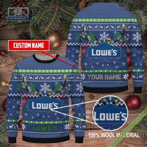 Personalized Lowe’s Company Christmas Ugly Sweater