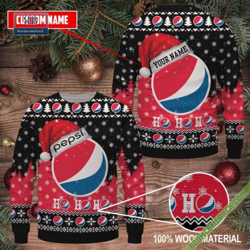 Personalized Pepsi Ho Ho Ho Ugly Christmas Sweater