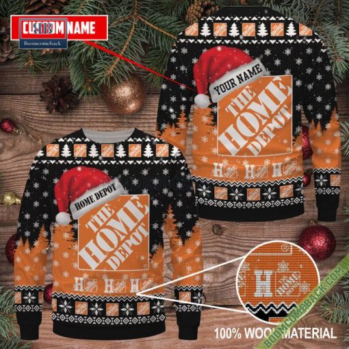 Personalized The Home Depot Ho Ho Ho Ugly Christmas Sweater