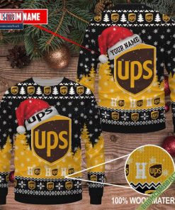 Personalized UPS Ho Ho Ho Ugly Christmas Sweater