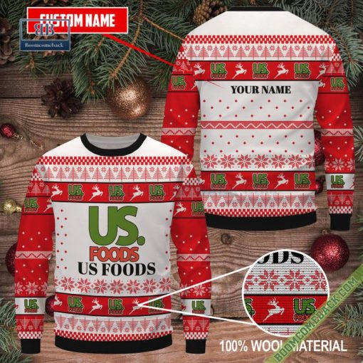 Personalized US Foods Ugly Christmas Sweater