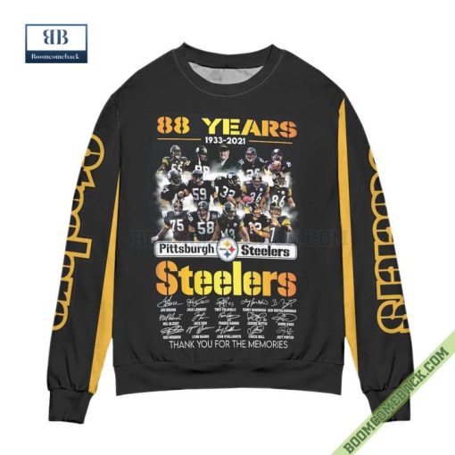Pittsburgh Steelers Football Team 80 Years Anniversary Ugly Christmas Sweater