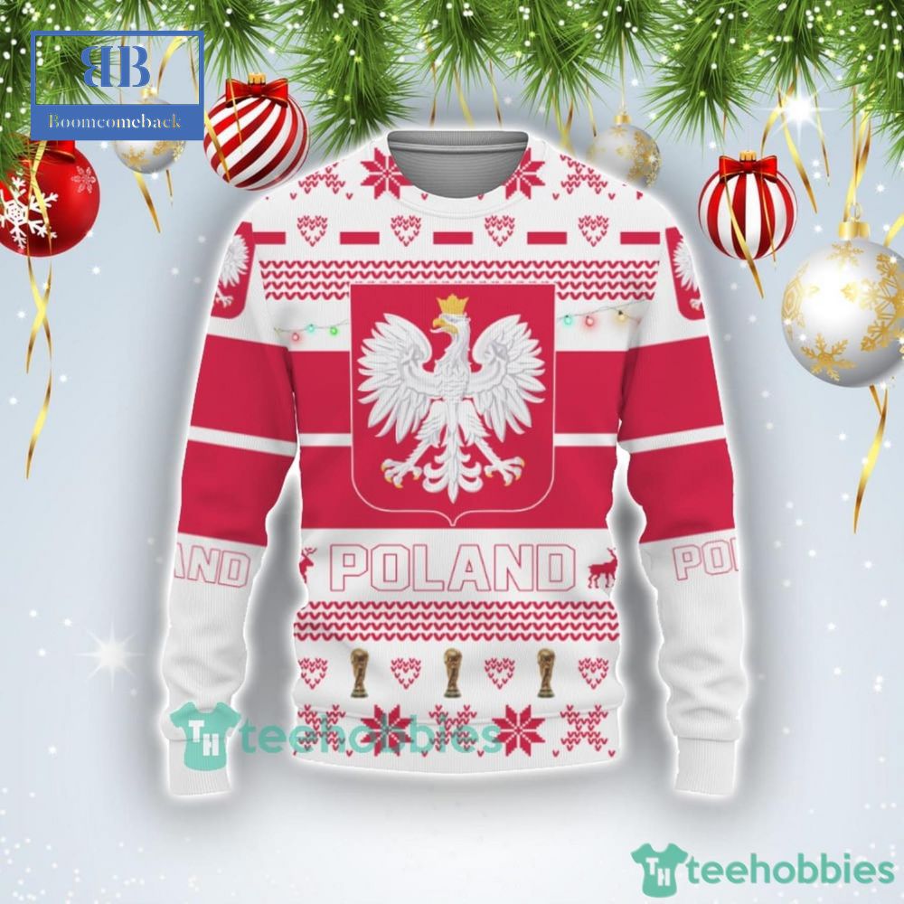 Poland National Football Team World Cup 2022 Qatar Ugly Christmas Sweater