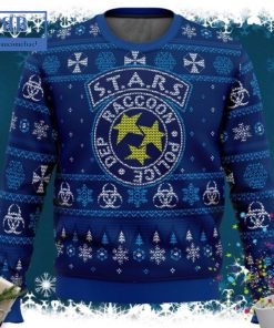 Resident Evil Raccoon Police Department Ugly Christmas Sweater