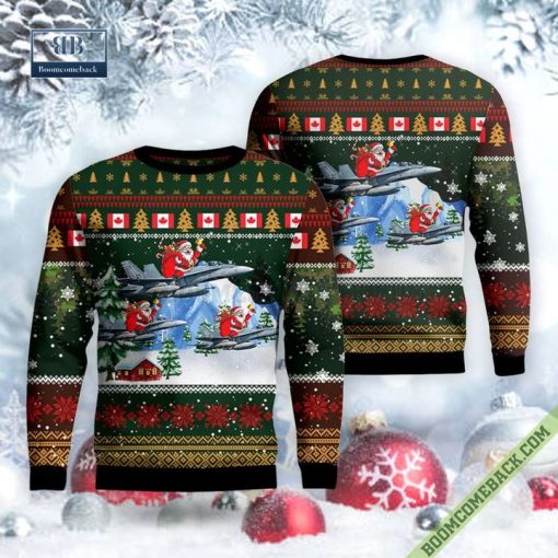 Royal Canadian Air Force McDonnell Douglas CF-18 Hornet Ugly Christmas Sweater