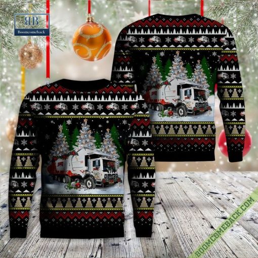 Rumpke Waste & Recycling Truck Ugly Christmas Sweater