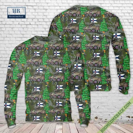 Sisu XA-180 Armored Personnel Carrier Ugly Christmas Sweater