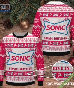 Sonic Drive-In Christmas Pattern Sweater Jumper