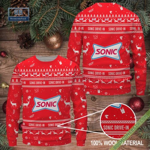 Sonic Drive-In Ugly Christmas Sweater
