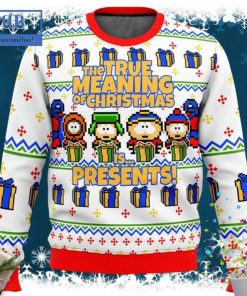 South Park The True Meaning Of Christmas Is Presents Ugly Christmas Sweater