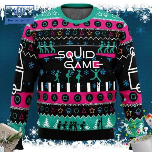 Squid Game The Game is On Ugly Christmas Sweater