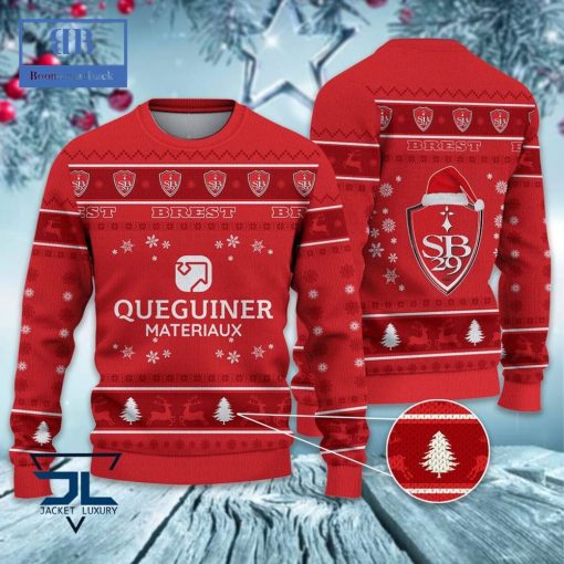 Stade Brestois 29 Santa Hat Ugly Christmas Sweater