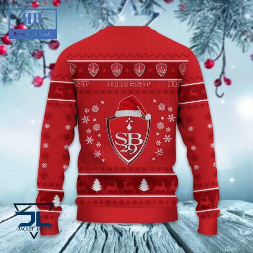 Stade Brestois 29 Santa Hat Ugly Christmas Sweater