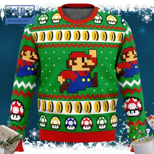 Super Mario Jump Ugly Christmas Sweater