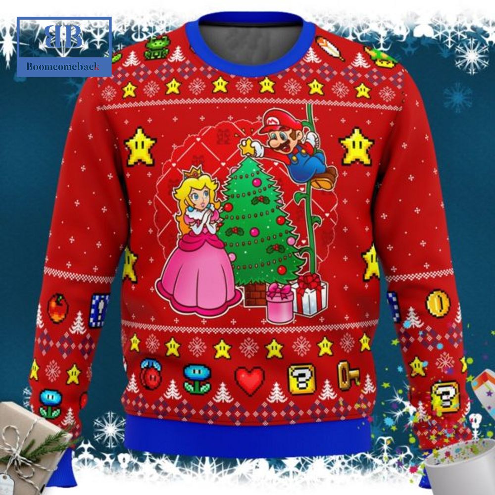 Super Mario SNES I Paused My Game To Be Here Ugly Christmas Sweater
