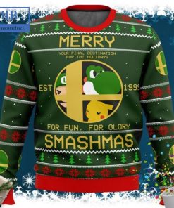 Super Smash Bros Merry Smashmas Ugly Christmas Sweater