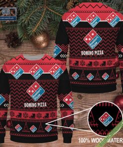 Domino Pizza Pattern Ugly Christmas Sweater