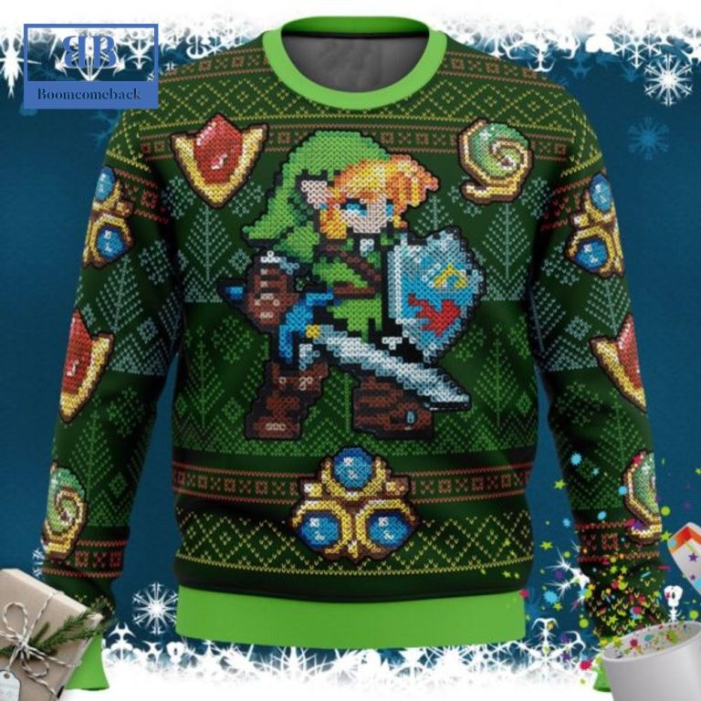 The Legend Of Zelda Link 8 Bit Ugly Christmas Sweater