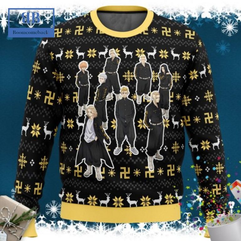Tokyo Revengers Buddhist Symbol Ugly Christmas Sweater