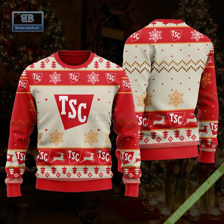 Tractor Supply Company Reindeer 3D Ugly Christmas Sweater