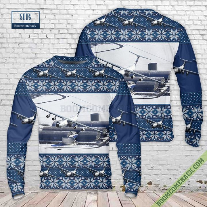 US Air Force Hanoi Taxi Lockheed C-141 Starlifter Ugly Christmas Sweater